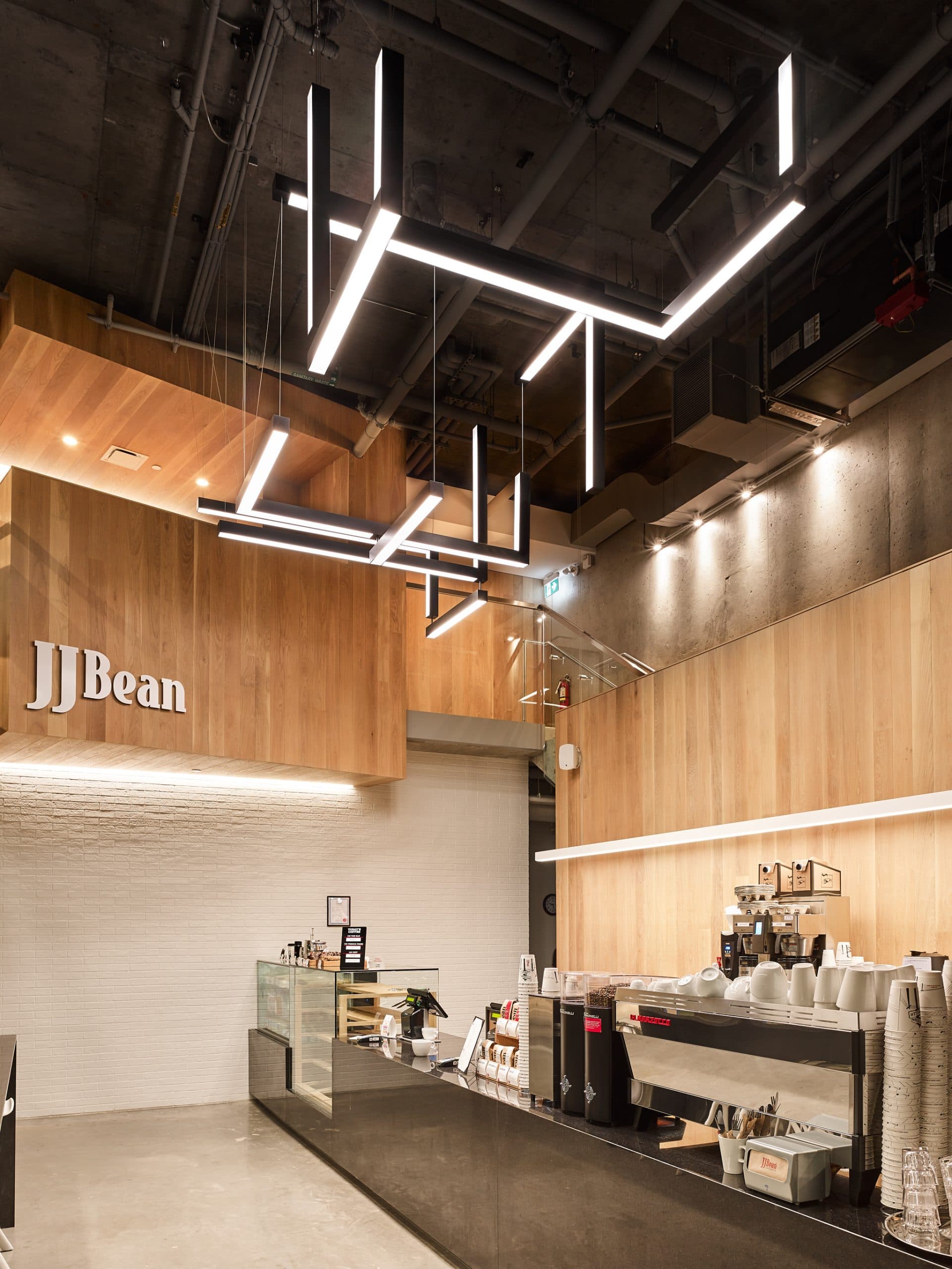 LED Light, custom lighting, UBC, coffee shop, JJ Bean
